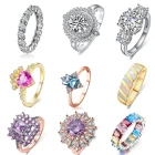 Wedding Zirconia Zirconia Ring Wedding Engagement Jewelry 925 Sterling Silver White Gold Cubic Zirconia Ring