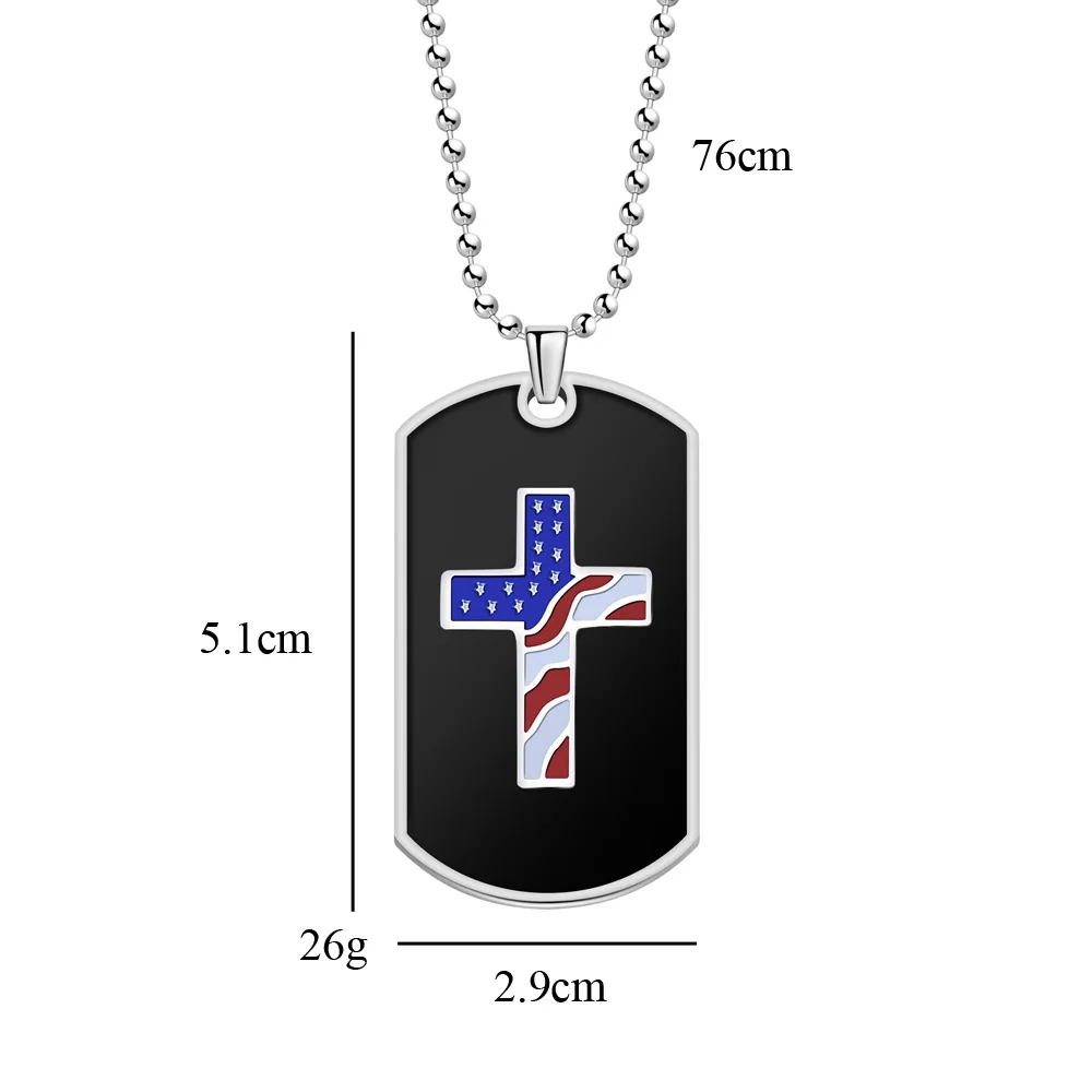 American flag dog tags necklaces sale at a discount in stock,alloy pendant necklaces jewelry OEM