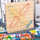 Kindergarten Children's Geometric Nail Board Teaching Aids Students Use Creative Graphics Space Thinking Exercise Toys