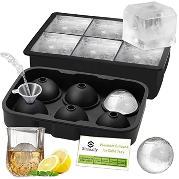 Reusable Silicone Ice Ball Tray BPA Free Spill-Resistant Removable Lids Silicone Ice Mold Ice Cream Tool Easy To Use Bpa Free