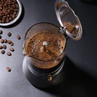 Coffee Maker Glass Coffee Maker Eco-Friendly Stocked BPA Free Food Grade Mini Espresso Coffee Glass Moka Pot Maker