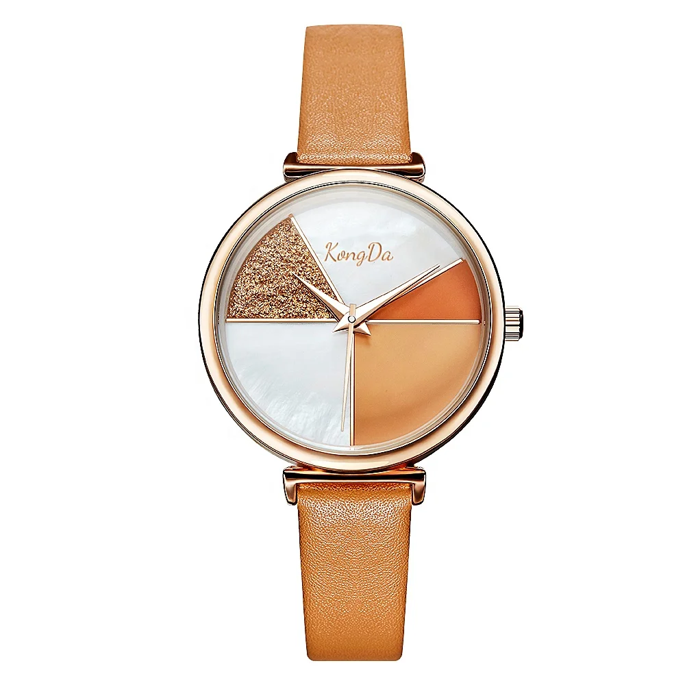 Leather Strap 3ATM Water Proof Stylish Women's Watch Stainless Steel Case Custom Branded New Watch For Women