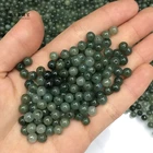 Bead Natural Stone Bead Round Smooth Burma Jade Bead Loose For DIY Woman Ma Jewelry Making Supplies