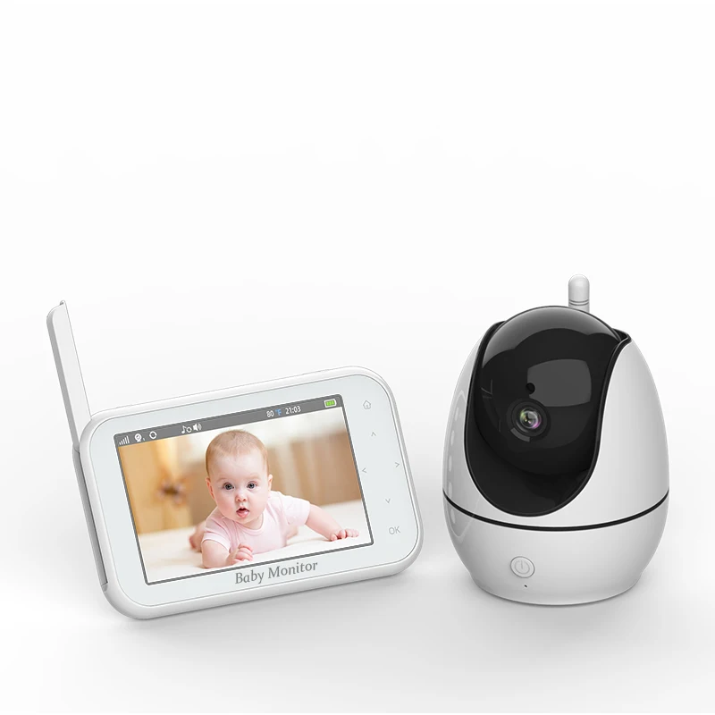 2024 ABM200S Touch Button Baby Monitor 4.3'' LCD  Pan Tilt Zoom Two-way Talk VOX Eco-mode Crying Detection  Smart Baby Monitor