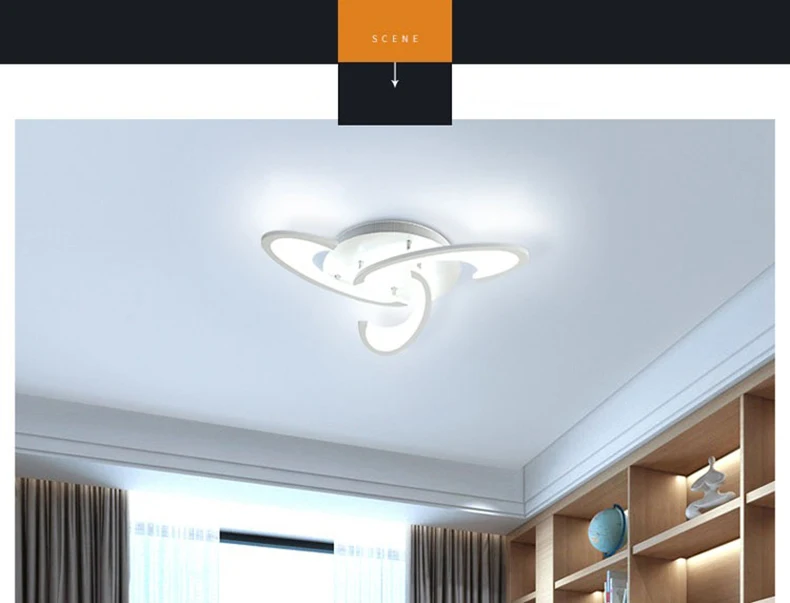 Contemporary Style LED Ceiling Lamp Acrylic Aluminum Ceiling Lights Lighting