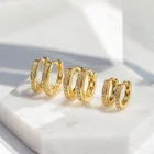 Huggie Hoop Women Jewelry Gold Plated 925 Classic Pave Diamond Huggie Hoop Earring