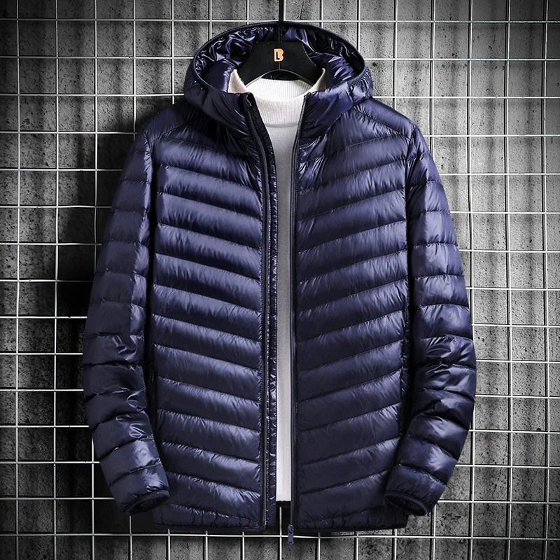 Men's Lightweight Packable Down Jacket Breathable Puffy Coat Water-resistant Top Quality Male Puffer Jacket Winter Jacket Casual