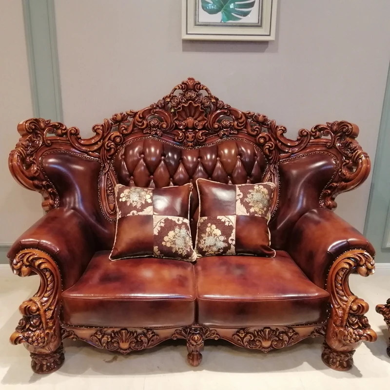 wooden chair sofa set