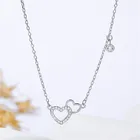 Heart Custom Personality Beauty S925 Silver Heart Phase Cherish Jewelry Simple Necklace