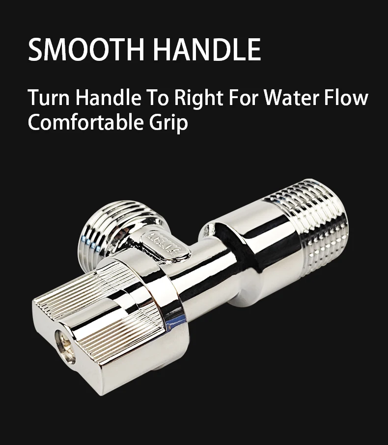Brass High-Flow Stem Angle Valve Toilet Water Heater Full Open and Close 2 Way Male Forged Brass Angle Valve factory