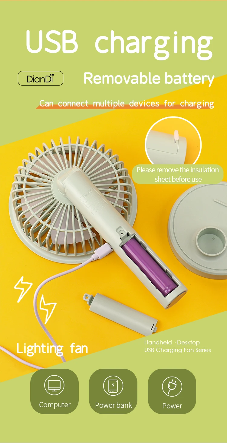 Portable Rechargeable Mini Fan, DD8007, USB - detail 22