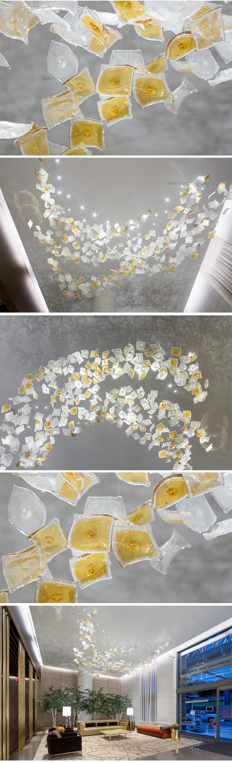 cpl 98 custom large project hall hotel lobby luxury decoration bespoke glass chandelier lamp -2