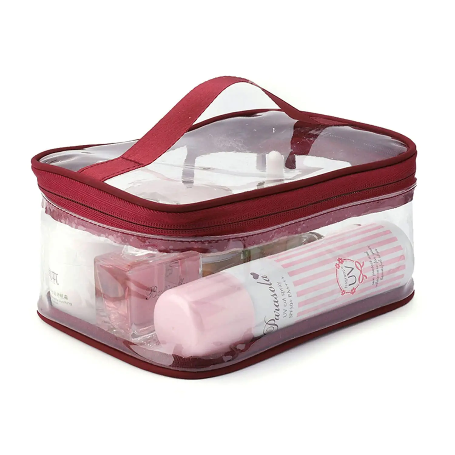 Custom Travel Storage Toiletry Organizer Wash Makeup Bag Portable PVC Cosmetic Bags Transparent Swimming Waterproof Bag factory