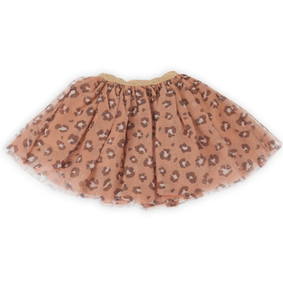 Girls Leopard Mesh Tutu Skirt