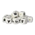 Beads Food Grade Silicone Letters Beads Baby Teething Toys Baby Chewable Soft Teether Wholesale