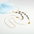 Necklace Beaded Amazon Hot Selling Masking Necklace Lanyards Beaded Glasses Lanyards Face Masking Hook