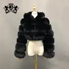 Ladies Coat Coat With Fur Luxury Fashion Ladies Real Fox Fur Coat With Hood