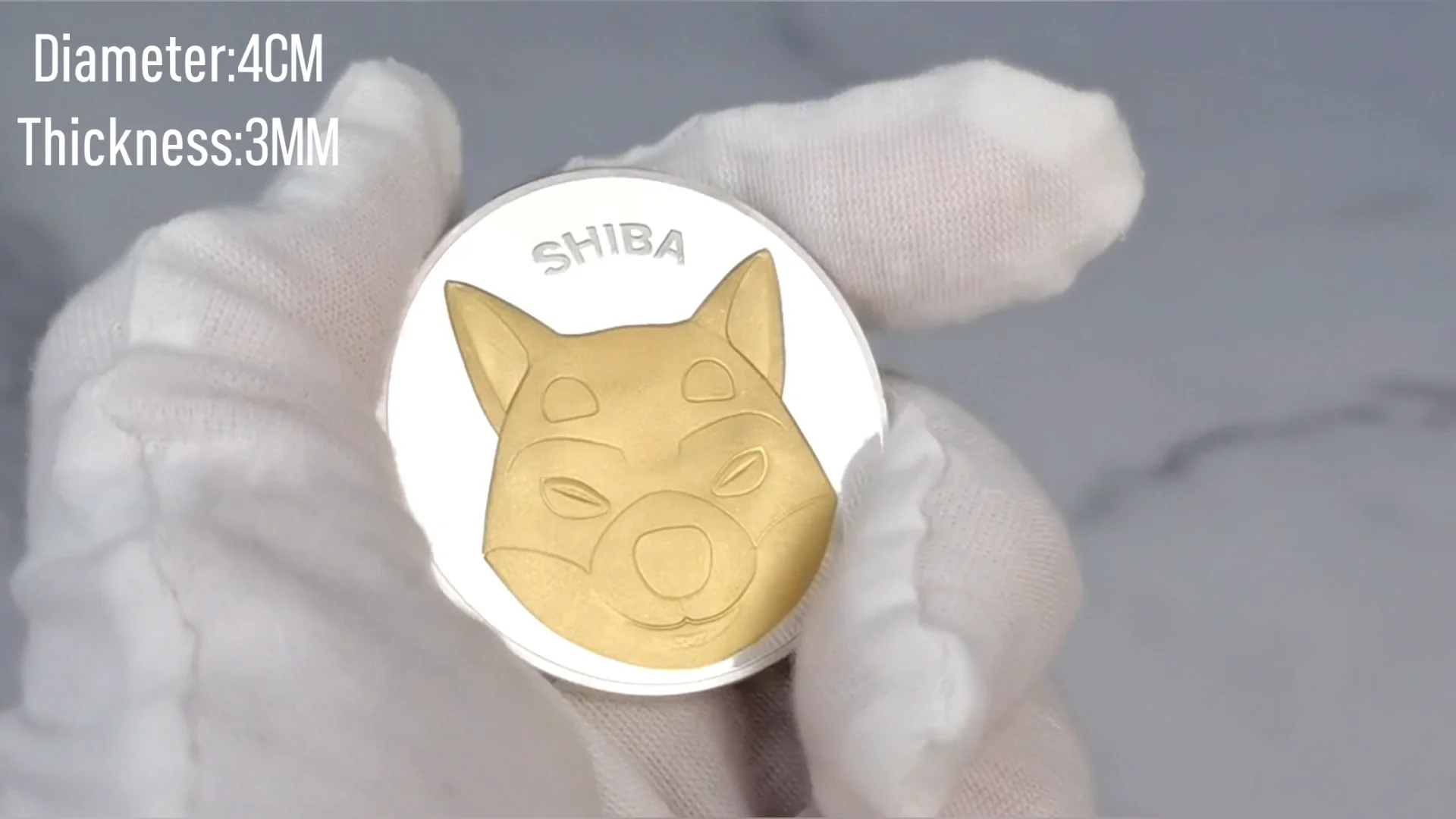 shiba inu coin gold plated silver virtual coin physical metal