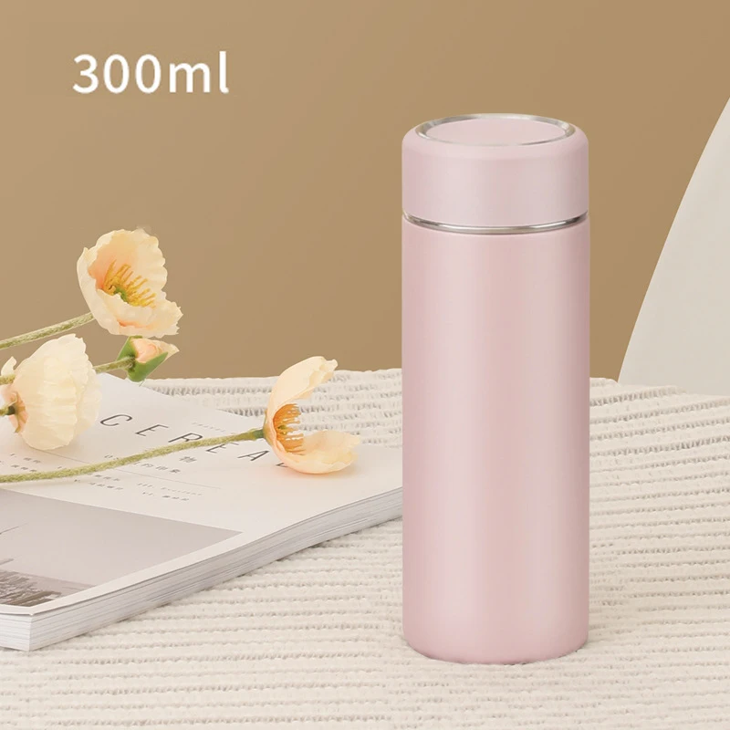 Double Wall Stainless Steel Vacuum Flask 300ml Insulated Water Bottle with Leakproof Lid for Kids Girls Car Travel Drinkware