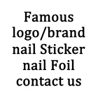 Designer Nail Stickers Famous Brand Logo Popular Luxury Brand Name Logo Designer Nail Foil Rolls Stickers For Nail Art