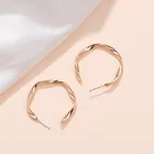 Big Earring For Earrings Vintage Gold Plated Ear Jewelry Big Twisted Circle Jewelry Hoop Earring For Women