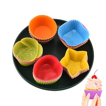 Amazon DIY Reposteria Silicone Baking Cups Wholesale Cupcake Liners Muffin Cupcake for Baking Tool