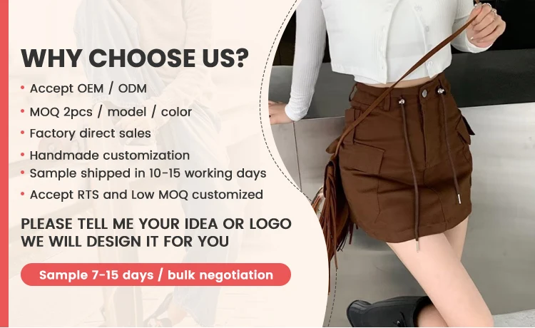 Custom Summer Women's Cargo Short Mini Pencil Denim Waist Knit Ladies Jeans Skirt with Vintage Print Elegant Midi with Pockets factory