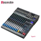 Mixer GAX-EF12 Professional Audio Video Mixer Dj 8 Channel Digital Sound Mixing Console 48V Phantom Power