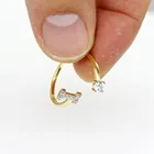 Ring I Word Ring Couples Wedding Elegant Ring Jewelry Zircon Gold Plated Word I Ring