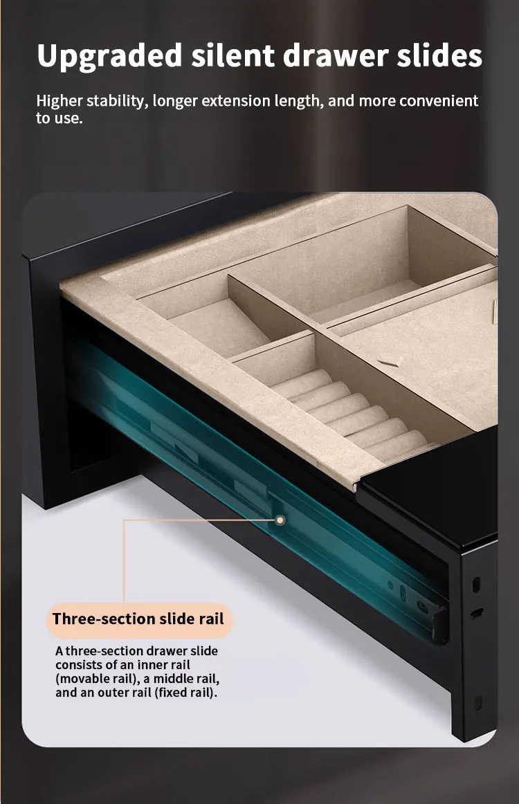 product ceqsafe smart luxury small household wardrobe with embedded automatic drawer safe smart password safe-14