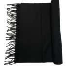 Black Scarf Black 2021ssFactory Made Black Wool Scarf