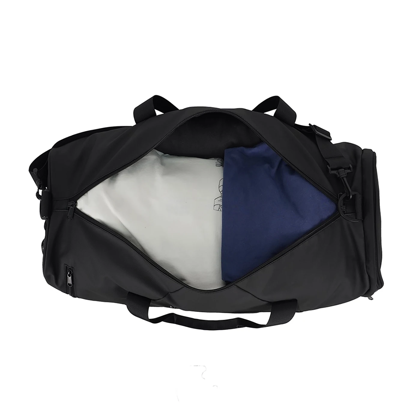 product custom logo large lightweight duffel bag foldable polyester travel luggage storage with strap fashion style-8