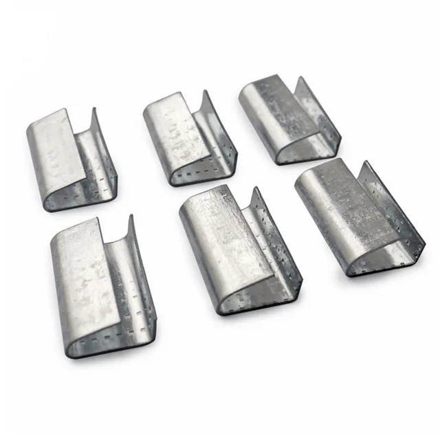 Factory wholesale Plastic Band Fastener Open Iron Sheet Steel Buckle for PET strap belt Galvanized Metal Seal