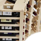 Table Factory Wholesale Wooden Modular Kitchen Table Wine Storage Cube Bottle Holder Display Wine Rack