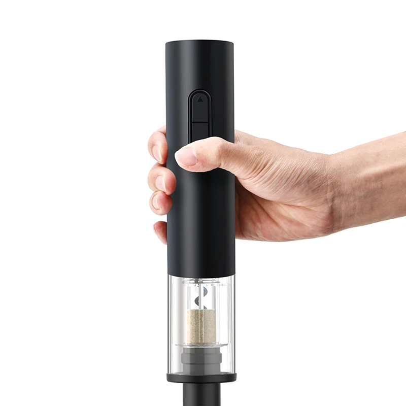 Fashionable Automatic Electric Wine Bottle Opener with Cork Screw Eco-Friendly Visualization Style