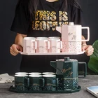 Tea Ceramic Tea Sets Hotel Luxury Tea Set Custom European Elegant Ceramic Teapot Cup Set