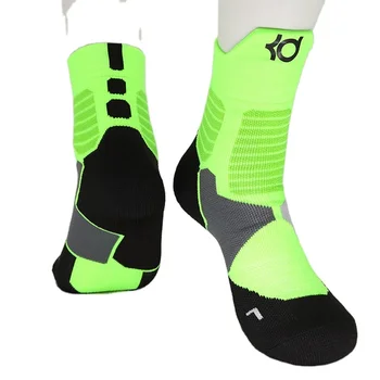 Hot Sale High Elastic custom logo sports socks Athletic Soccer Football Basketball socks men