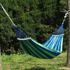 Outdoors Camping Anti-rollover Rainbow Canvas Swing Hanging Hammock