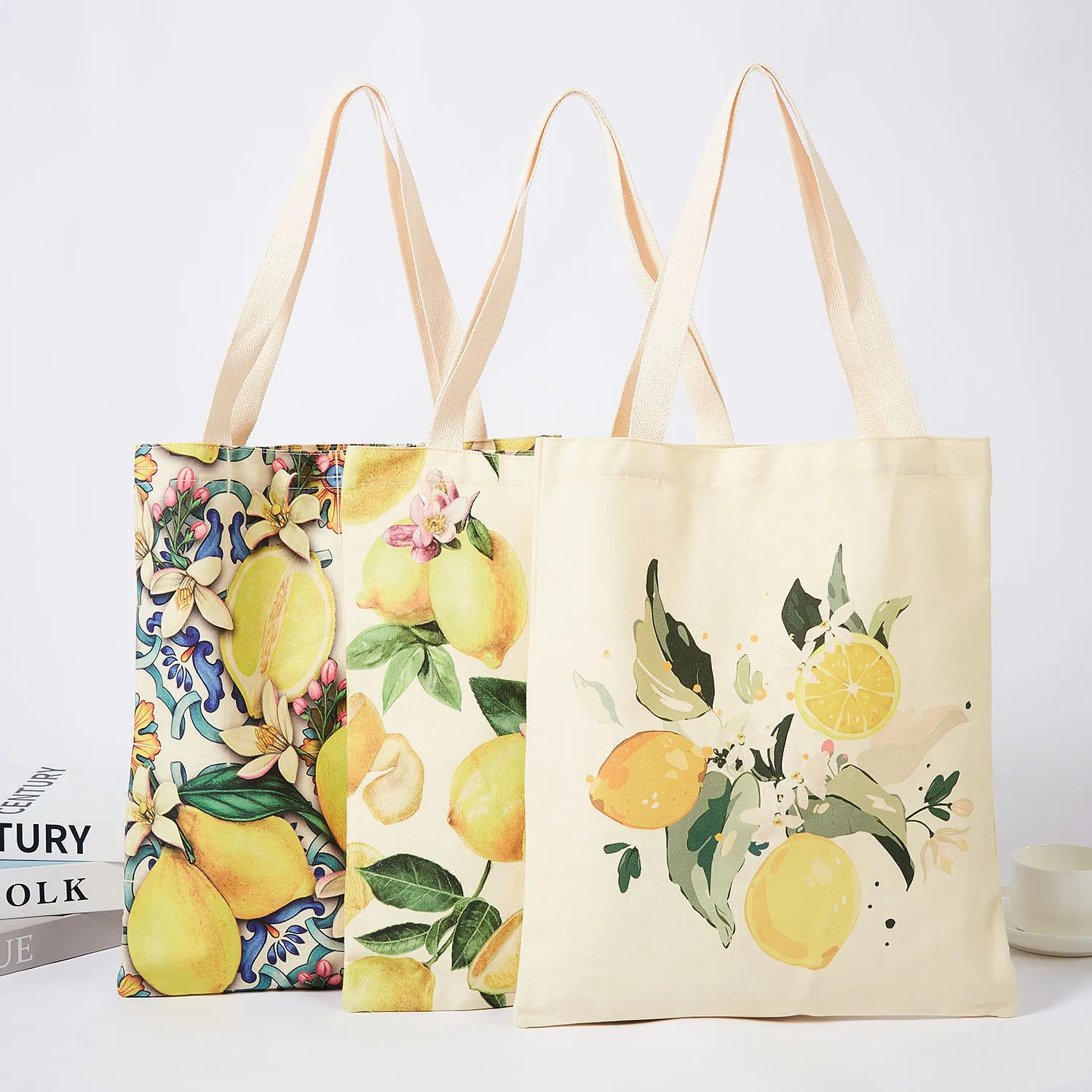 Custom Logo Printed Eco Friendly Cotto Grocery Bag Plain Reusable