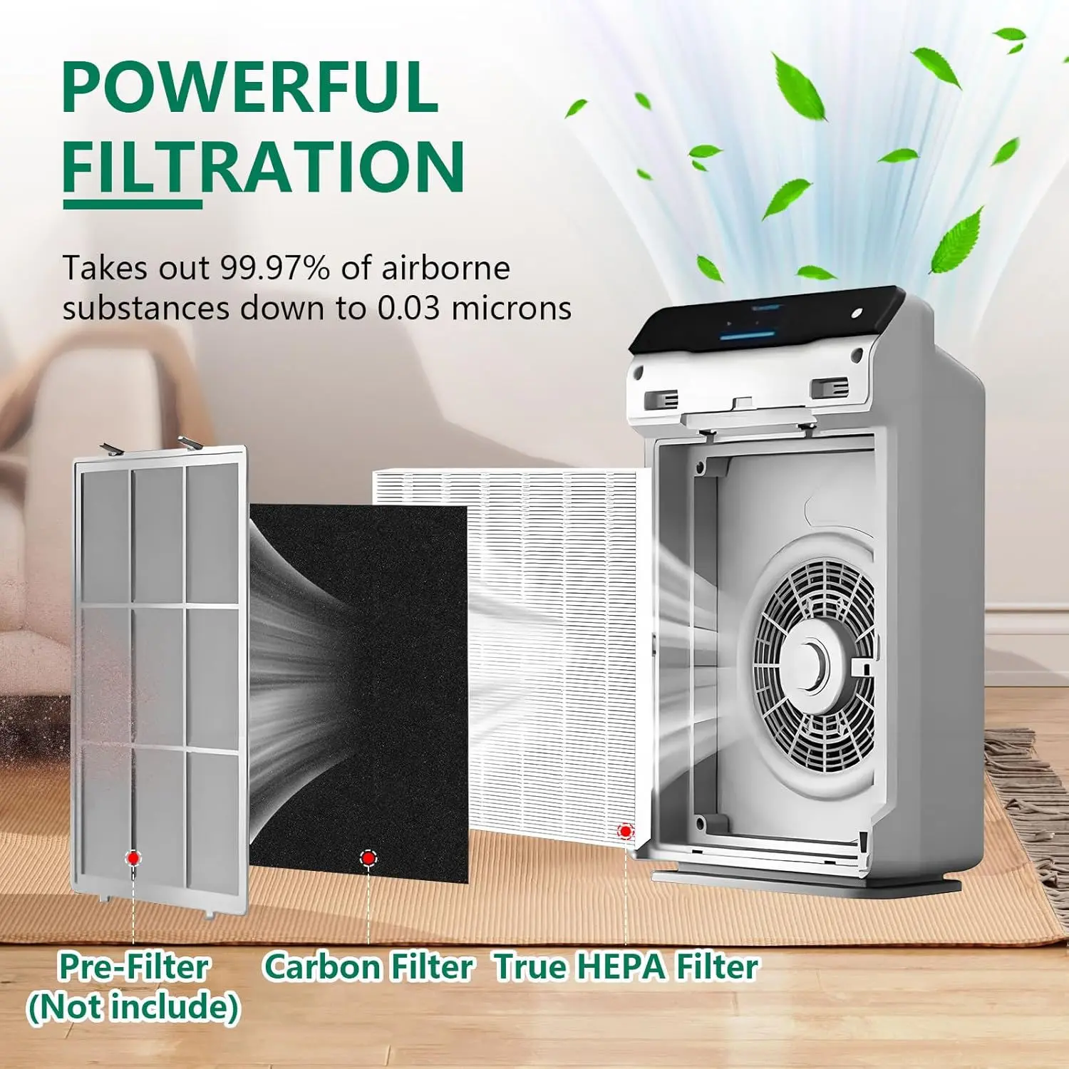 product high quality 4 pack c545 hepa h13 air purifier filter replacement hepa filter compatible with winix c545 pleated air purifier-6