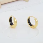Plated Hoop Hydis Jewelry Classic Sterling Silver Material 18K Gold Plated Hoop Earrings
