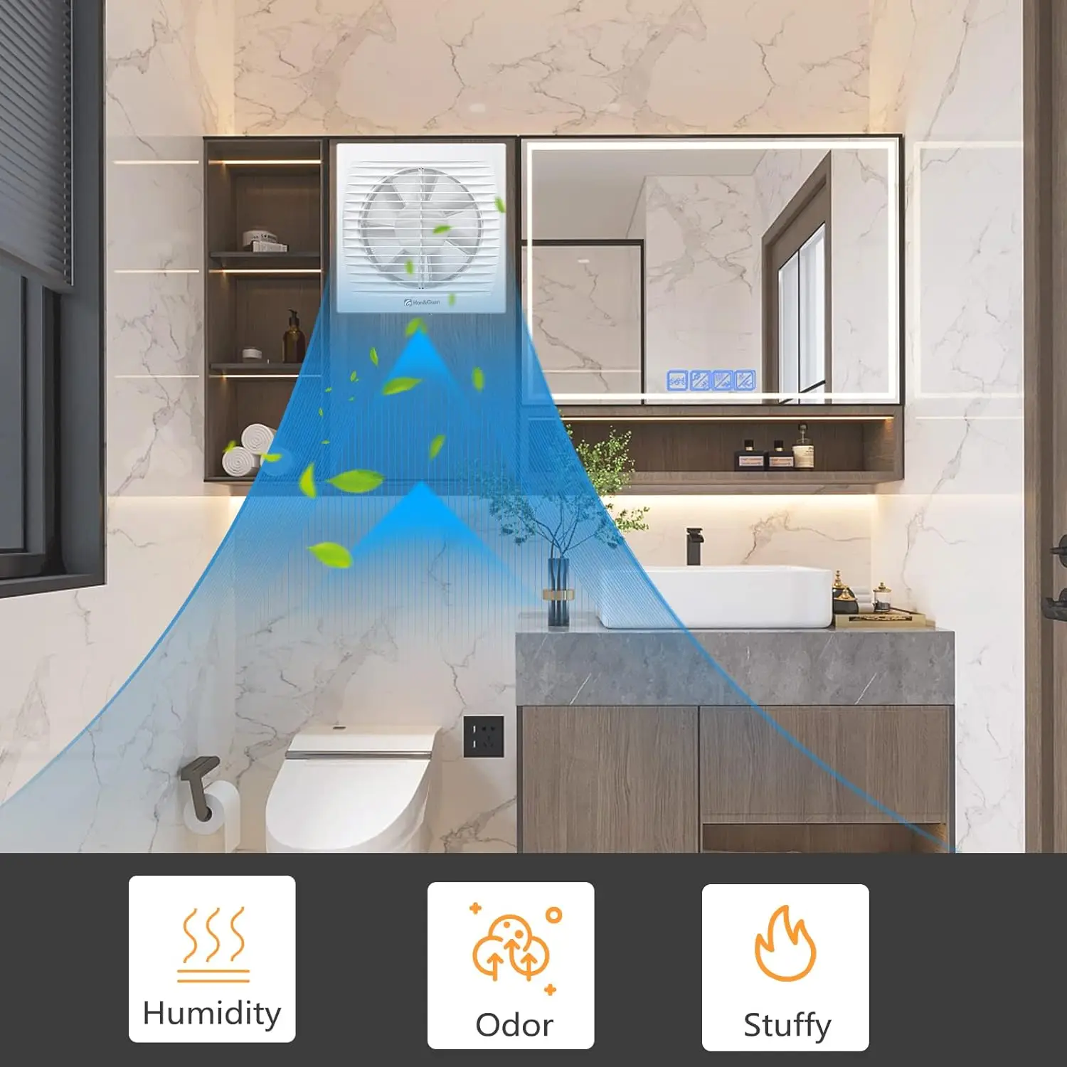 Kitchen Wall Exhaust Fan, HVAC, 220~240V, Electric - detail 20