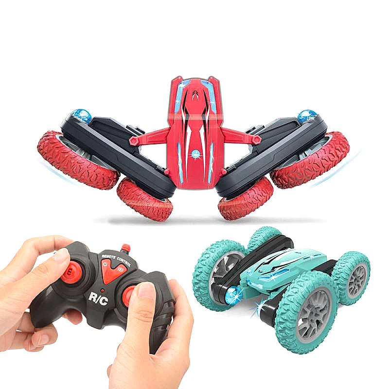 2.4G 4WD Stunt Drift Car Deformation Rotation Remote Control Rolling Car 360 Flip Double Side RC Cars Toy Gift