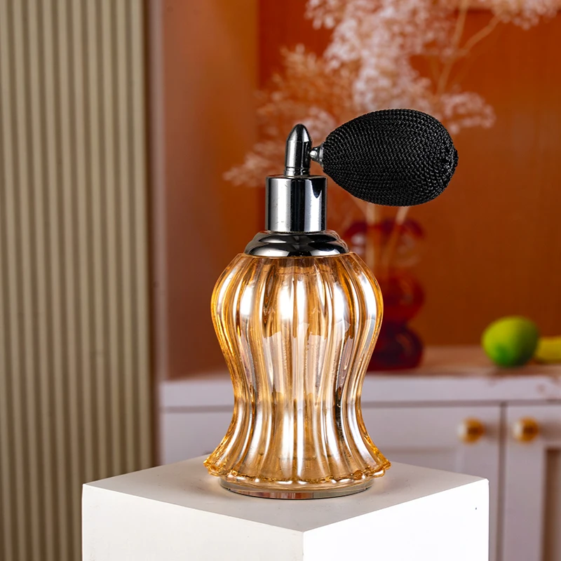 product new gold extruded spray glass empty bottle 12ml noble elegant crystal perfume bottle-7