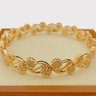 Jewelry Inlaid Zircon And Gold Plated Bangle Wedding Jewelry Eco-friendly Not Fade Solid Nice Bangle