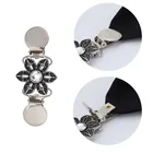 Solid Charming Design Zinc Alloy Duckbill Clip Vintage Style Brooch Solid Color Scarf Clip