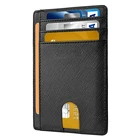 Wallets Slim Minimalist Front Pocket RFID Blocking Leather Wallets For Men Women Cardholder