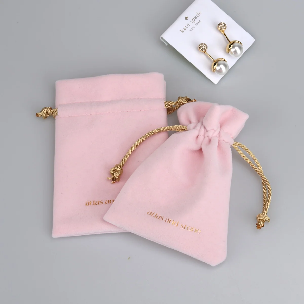 High End Pink Velvet Dust Packaging Pouch Drawstring Soft Reusable Velvet Gift Perfume Dust Bag