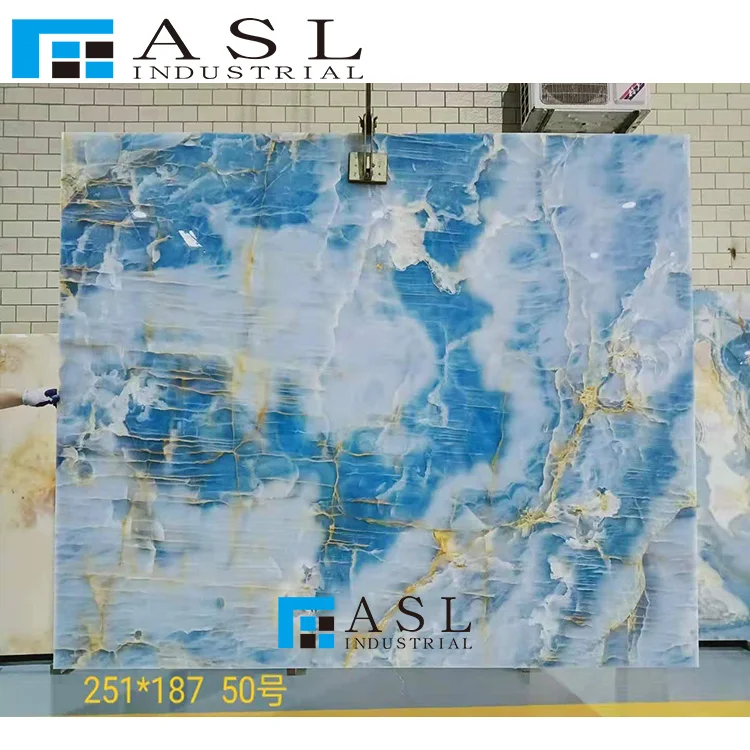 Good quality blue onyx marble slabs and blue onyx tiles