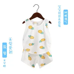 Nice price summer baby vest clothes good quality baby boys clothing sets newborn girls outfit suits